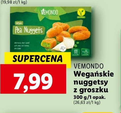 Nuggetsy wega艅skie z groszku Vemondo promocja