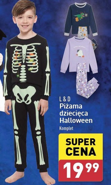 Piżama dziecięca halloween L&d promocja w Aldi