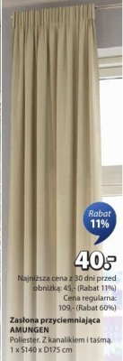 Zasłona przyciemniająca AMUNGEN promocja w Jysk