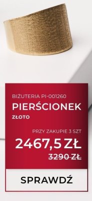 Pierścionek złoto PI-001260 promocja w Briju