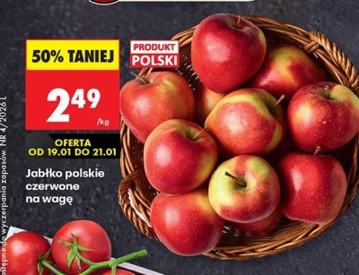 Jabłko polskie czerwone na wagę promocja w Biedronka