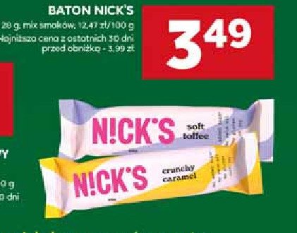 Baton soft toffee Nick's promocja