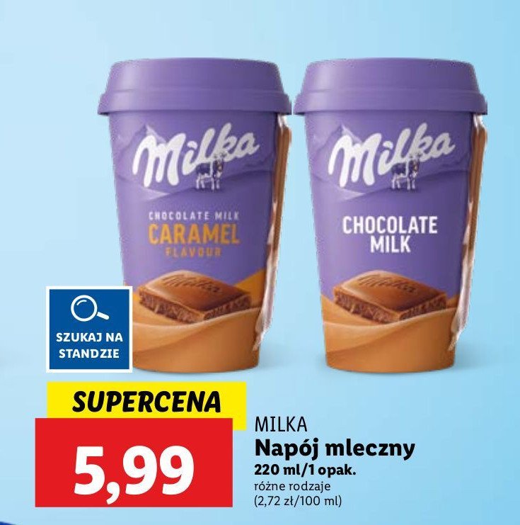 Napój chocolate milk Milka promocja