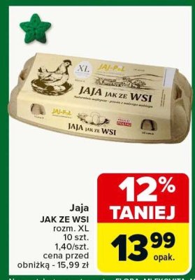 Jaja JAK ZE WSI promocja w Carrefour