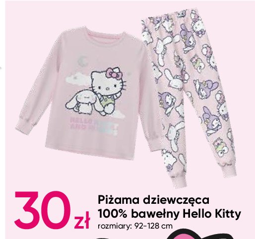 Piżama dziecięca hello kitty promocja w Pepco