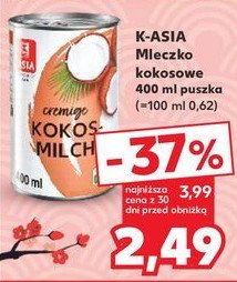 Mleczko kokosowe K-asia promocja w Kaufland