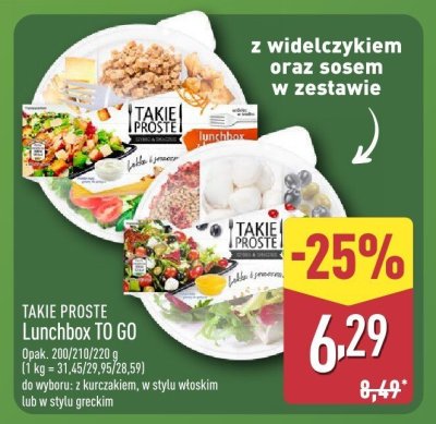 Lunchbox TO GO w stylu włoskim promocja w Aldi