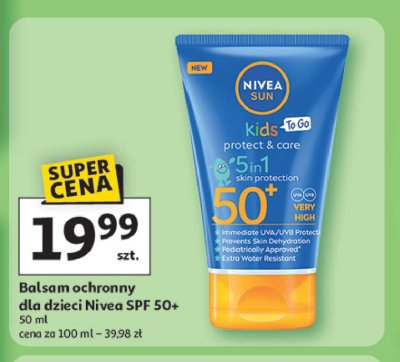 Mleczko do opalania dla dzieci spf 50+ Nivea sun kids promocja