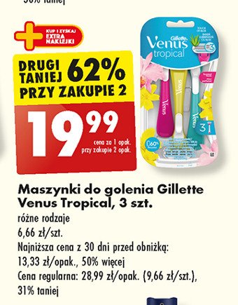 Maszynka do golenia Gillette Venus Tropical promocja