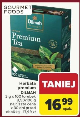 Herbata premium DILMAH promocja w Carrefour