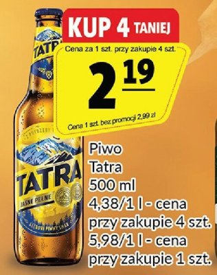 Piwo Tatra 500 ml promocja w Prim Market