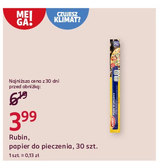 Papier do pieczenia Rubin promocja w Rossmann