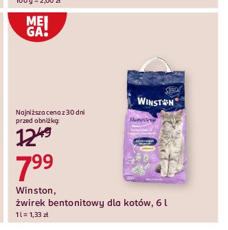 Żwirek dla kota Winston promocja w Rossmann