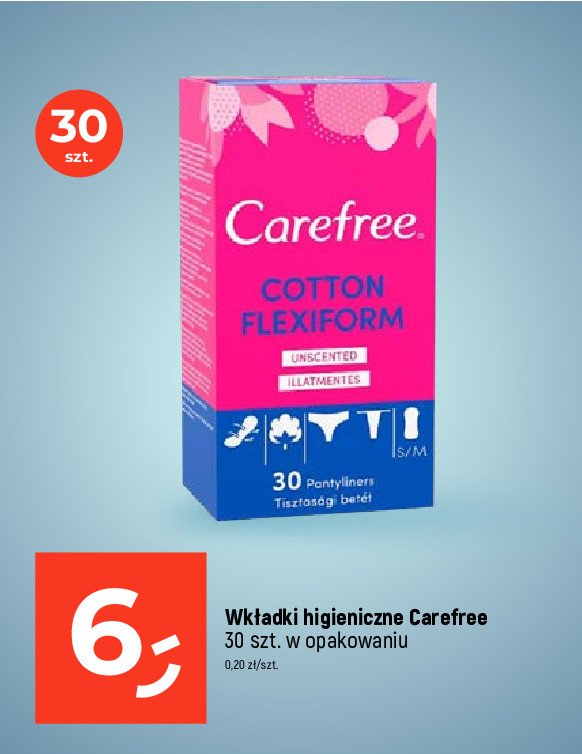 Wkładki with cotton extracts fresh Carefree promocja