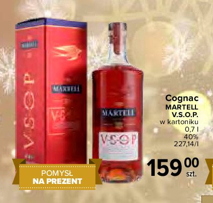 Cognac karton Martell vsop promocja
