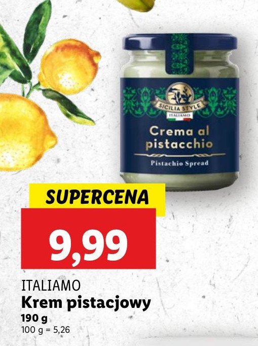 Krem z pistacji Italiamo promocja