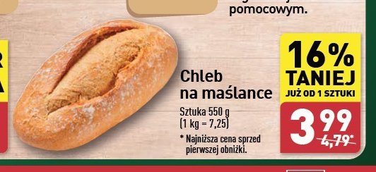 Chleb na maśle promocja w Aldi