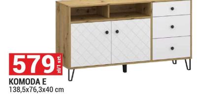 Komoda E 138,5x76,3x40 cm promocja w Merkury Market