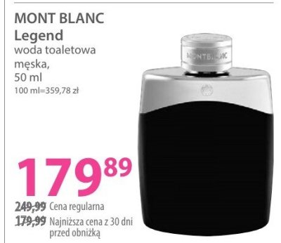 Woda toaletowa MONT BLANC Legend męska promocja w Hebe