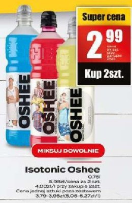 Isotonic Oshee różne smaki promocja w Supeco
