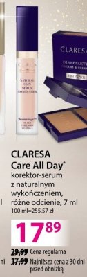 CLARESA Care All Day korektor-serum z naturalnym wykończeniem różne odcienie promocja w Hebe