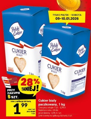 Cukier biały paczkowany Polski Cukier, 1 kg promocja w Twój Market