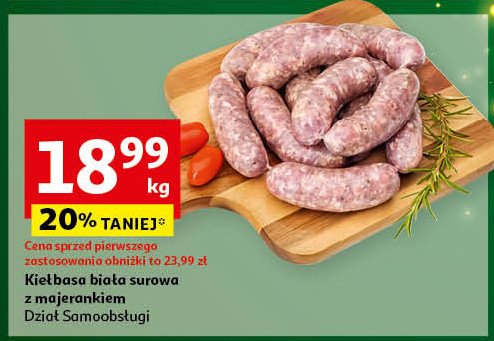 Kiełbasa biała surowa z majerankiem promocja