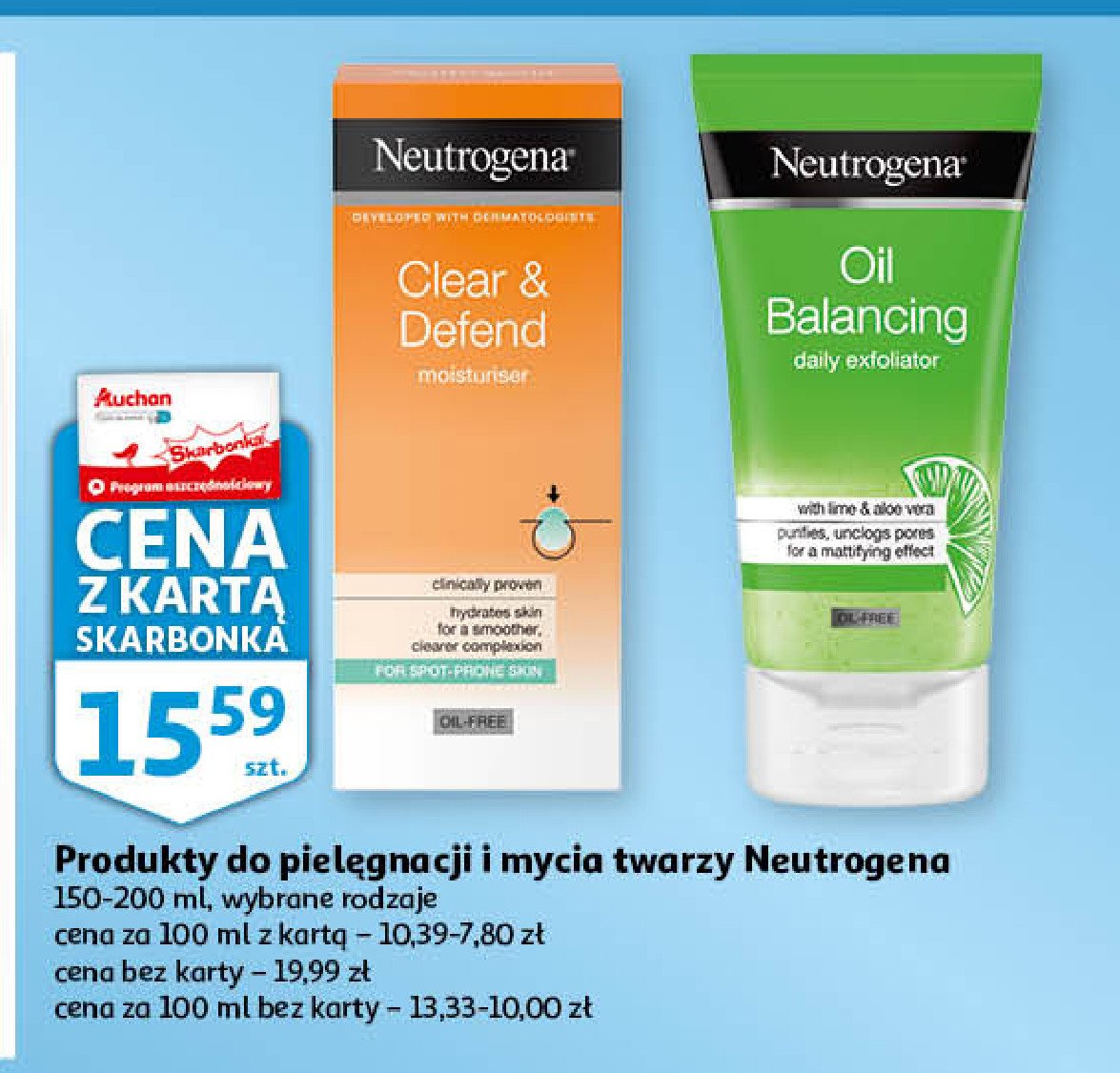 Peeling do twarzy oil balancing lime & aloe vera Neutrogena visibly clear promocja