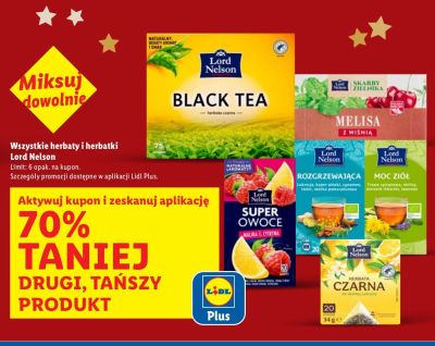 Herbata Lord Nelson Super Owoce Malina & Cytryna promocja w Lidl
