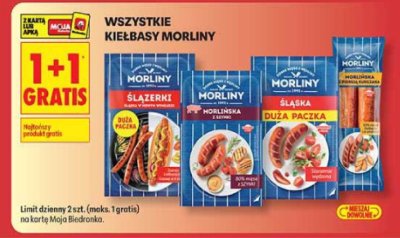 Wszystkie kiełbasy 1+1 GRATIS promocja w Biedronka