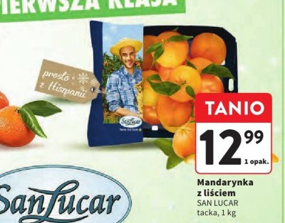 Mandarynka z liściem SAN LUCAR tacka promocja w Intermarche