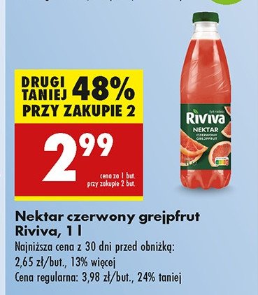 Nektar czerwony grejpfrut Riviva promocja