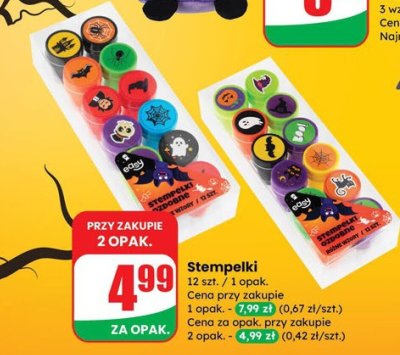 Stempelki Halloween 12 szt. promocja w Dino