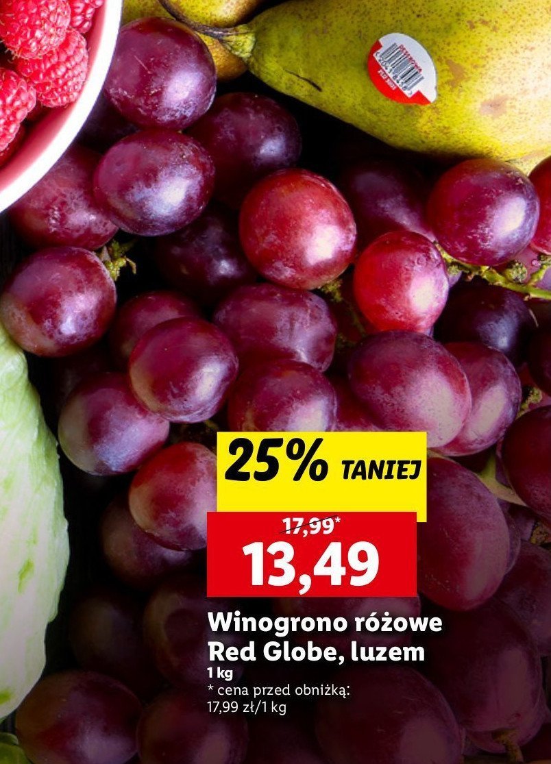 Winogrona czerwone red globe promocja