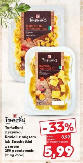 Tortelloni z szynką K-classic favourites promocja