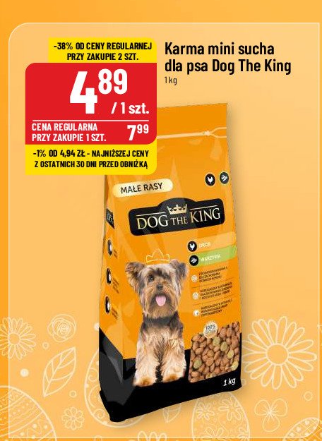 Karma dla psa z kurczakiem małe rasy Dog the king promocja
