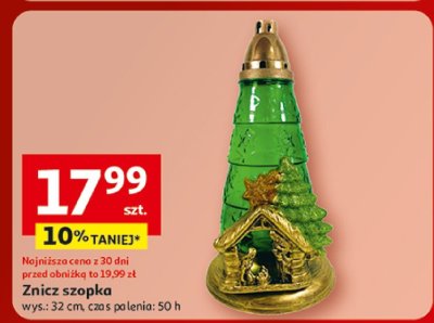 Znicz szopka wys.: 32 cm czas palenia: 50 h promocja w Auchan