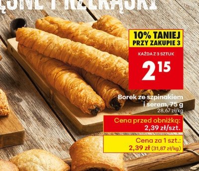 Boreek ze szpinakiem i kremem, 75 g promocja w Biedronka