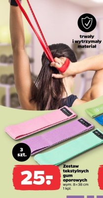 Zestaw tekstylnych gum oporowych 30x5 cm Netto promocja w Netto