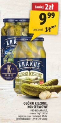 Ogórki kiszone, konserwowe Krakus promocja w Arhelan