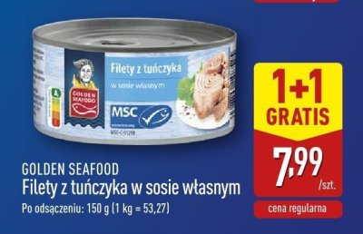 Filety z tuńczyka w sosie własnym Golden Seafood promocja w Aldi