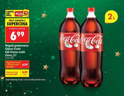 Napój gazowany Coca-Cola Zero 2L promocja w Biedronka