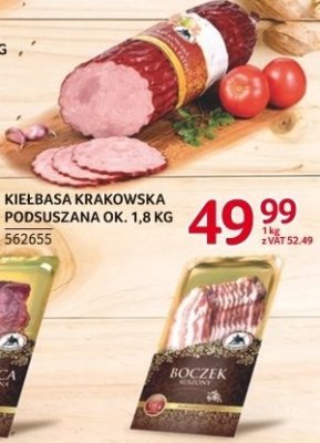 Kiełbasa Krakowska podsuszana ok. 1,8 kg promocja w Selgros