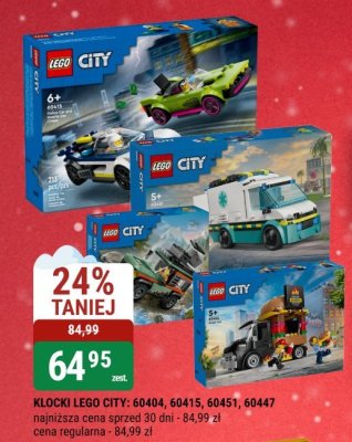 Klocki LEGO CITY: 60404, 60415, 60451, 60447 promocja w bi1