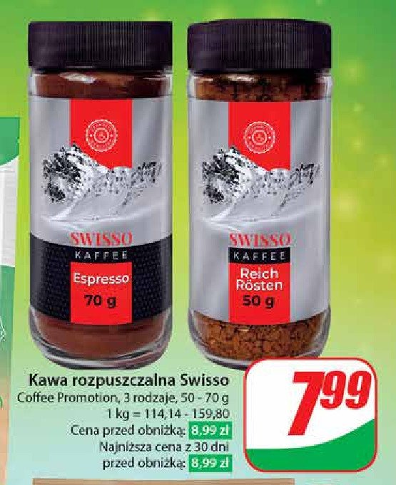 Kawa espresso SWISSO KAFFEE promocja