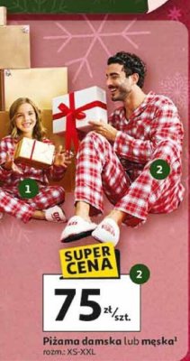 Piżama damska lub męska rozm. XS-XXL promocja w Auchan