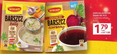 Zupa szlachetne smaki Winiary Barszcz 48-75g promocja w Selgros