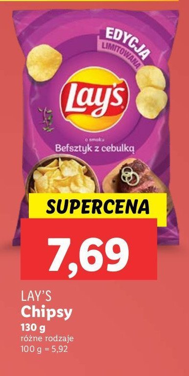 Chipsy befsztyk z cebulką Lay's Frito lay lay's promocja