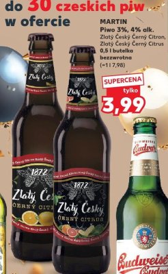 Piwo Martin Złoty Český Černý Citron promocja w Kaufland