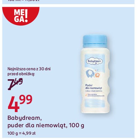 Puder dla dzieci Babydream promocja w Rossmann